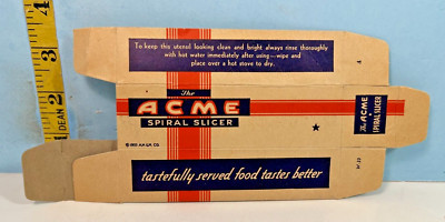 1955 The ACME Spiral Slicer Metal Utensil Empty Box