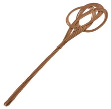 TEPPICHKLOPFER RATTAN handgearbeitet 72 cm Ø 24,5 cm Ausklopfer Teppich Klopfer