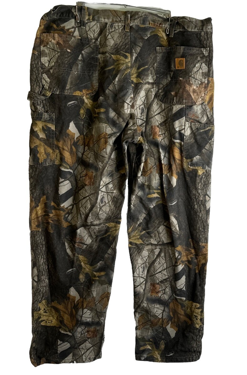 Carhartt Realtree Wood Camo Hunting carpenter pants 42x32 Rn 14806