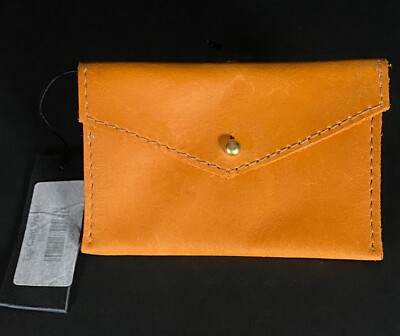 Parker Clay Leather Tigi Card Wallet Blush Rust Brown Made in Ethiopia