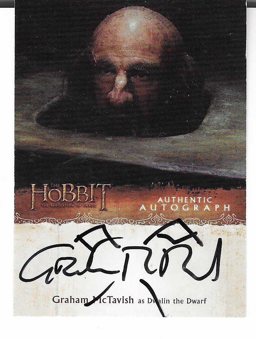 2015 crytozoic hobbit desolation of smaug graham mctavish autograph