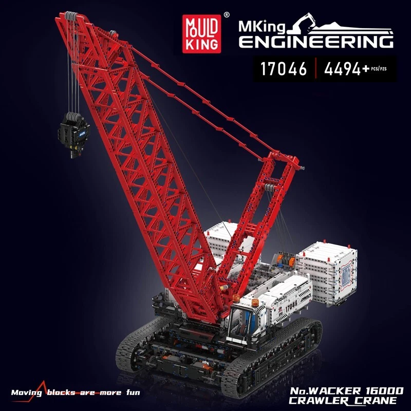 Mould King 17046 Heavy Crane Lifter Crawler Truck Engineering Building Block Toy - Image 2 of 4
