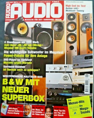 AUDIO 6/01, B & W SIGNATURE 800, KARDON CDR 30,INFINITY ALPHA SUB KLIPSCH KSW 10