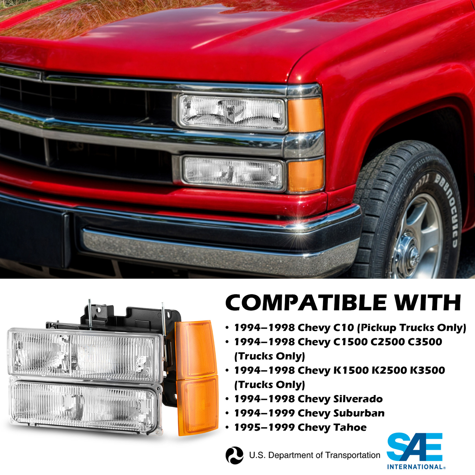 OVOTOR LED Headlight Assebly Replaceent 500% Bright Anti-glare OVOTOR LED Headlight Assebly Replaceent 500% Bright Anti-glare