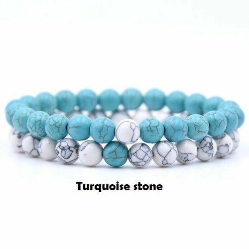 New Beads Bracelet Couples His & Hers Matching Lovers Distance Lava Ston - Picture 2 of 16