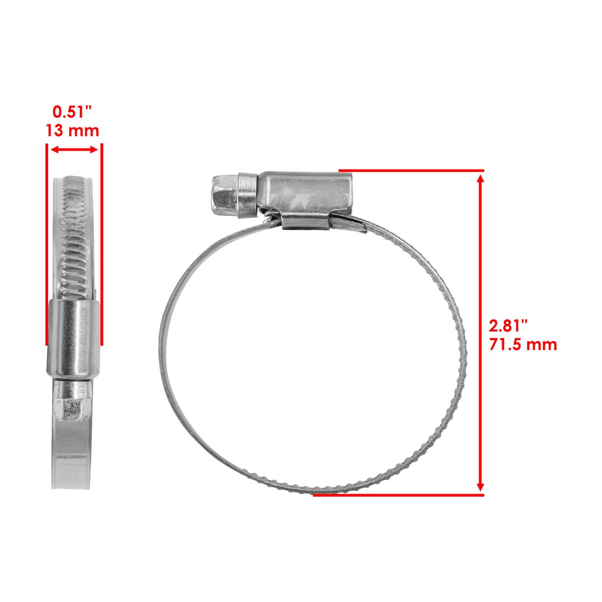 Caltric Air Box Inlet Joint Pipe Replacement For Suzuki King Quad 400, Eiger, Vinson (2002-2020) With Clamps