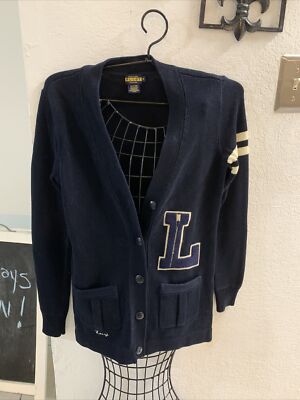 Vintage Rugby Polo Ralph Lauren Varsity Letterman Cardigan Sweater
