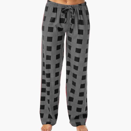 Elastic Waist Home Pants Loose Sleep Pants Trousers Pajama Pants Wide Leg Pants - Picture 20 of 20
