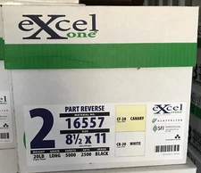 Excel One Carbonless Paper:  2-Part 8-1/2x11 (1000 Sets/2000 Sheets) Reverse