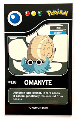 2024 POKEMON POKEDEX BLACK Card #138 OMANYTE Kanto Peru Edition | eBay