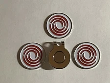 (3) Odyssey The #1 Putter On Tour 1" Coin Style Golf Markers With Bonus Hat Clip