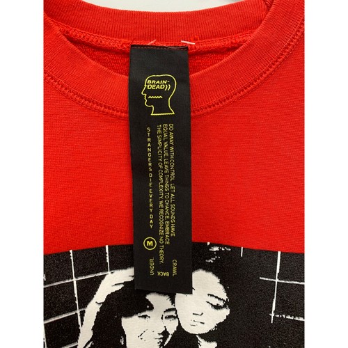 Braindead Bather Crewneck Red Size Medium BRAND NEW SHIPS NOW - Picture 2 of 3