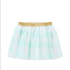 Carter  s NWT gingham tutu skirt mint green girls 4T