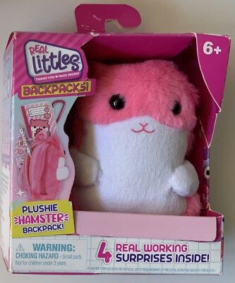 Real Little Backpack Plushie Hamster Backpack