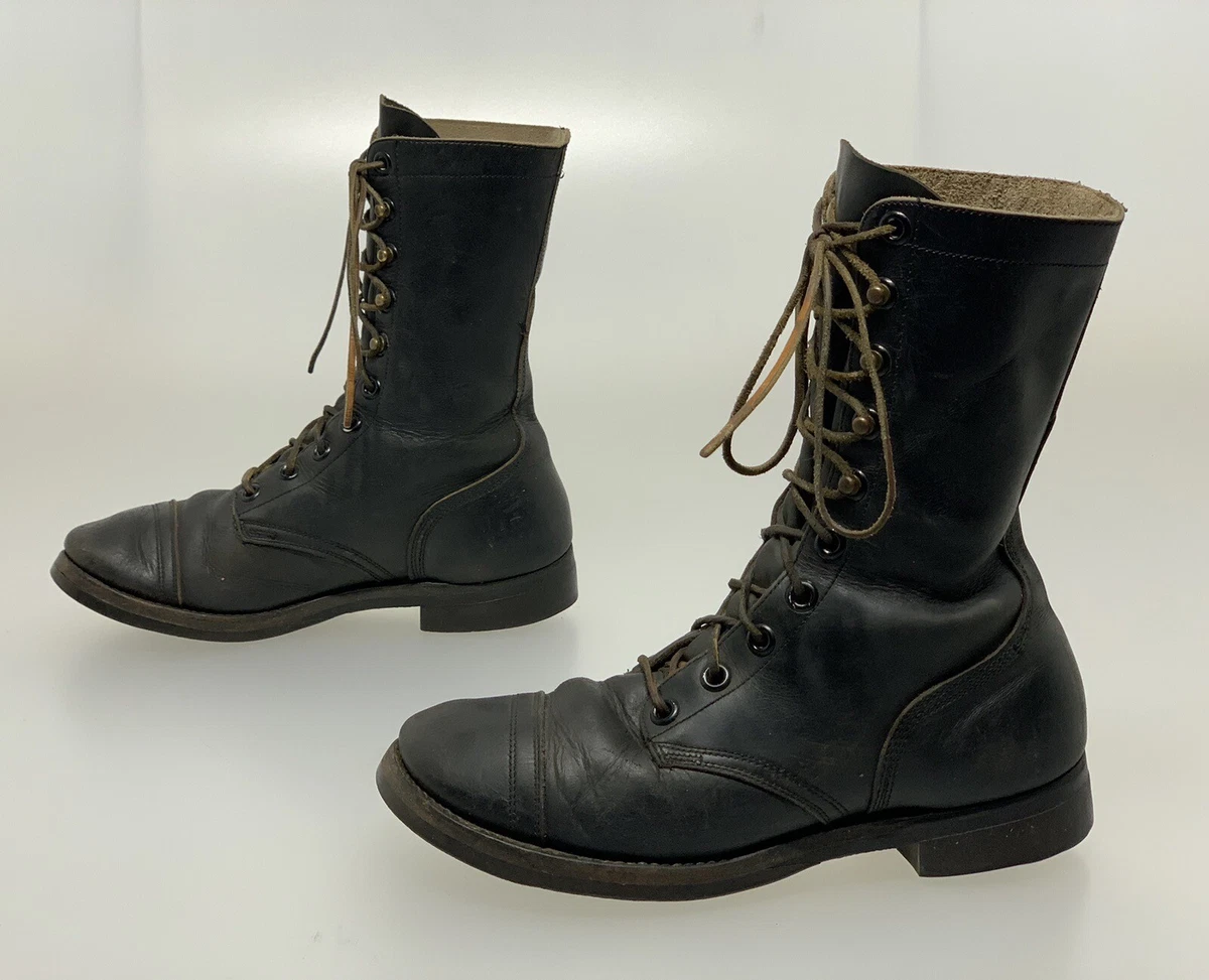 Distressed combat hotsell boots mens