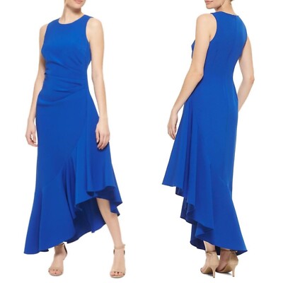 eliza j cobalt blue dress Eliza J Ruched Empire-Waist Gown – Bluefly main image 1