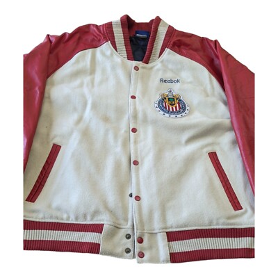 Vintage Reebok Chivas leather jacket Men Extra Large Vasity Jacket