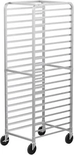 20-Tier Bakery Rack Stainless Steel Sheet Pan Rack with Brake Wheels for Kitchen