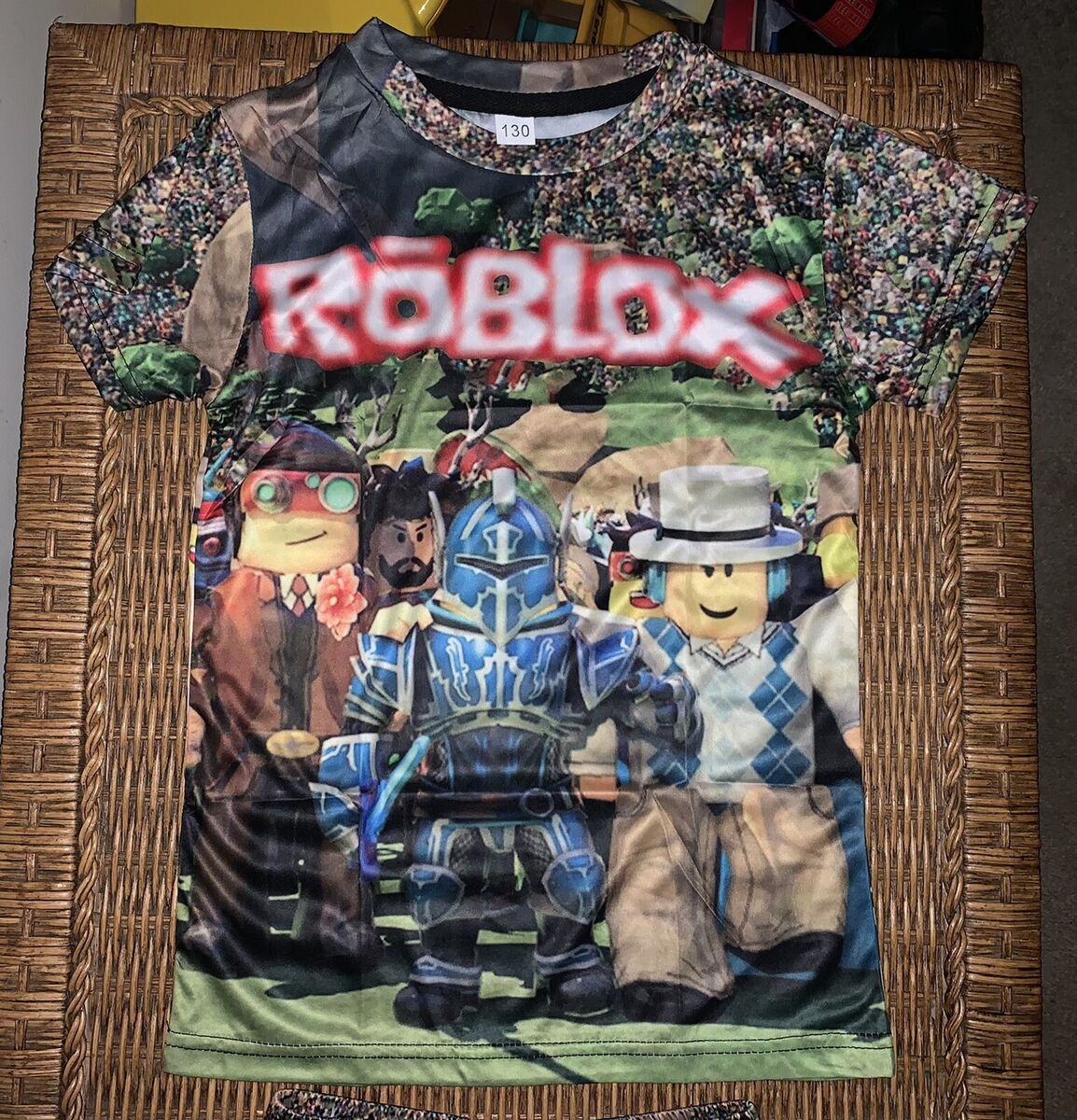 New ROBLOX Tee Set Boys Short Sleeves T-shirt Suit Child Holiday