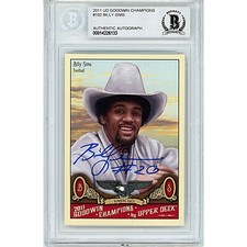 Billy Sims Signed 2011 Goodwin Champions #102 Beckett BAS Oklahoma Sooners Auto
