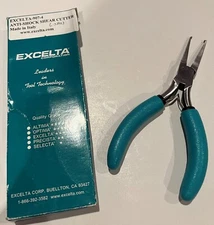 NEW  Excelta 907-4 Anti-Shock Shear Cutter Pliers Carbon Steel .050 Italy