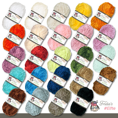 Frida s 100 g #Elfte Teddy Fransengarn Amigurumi Stricken Wolle Garn 24 Farben