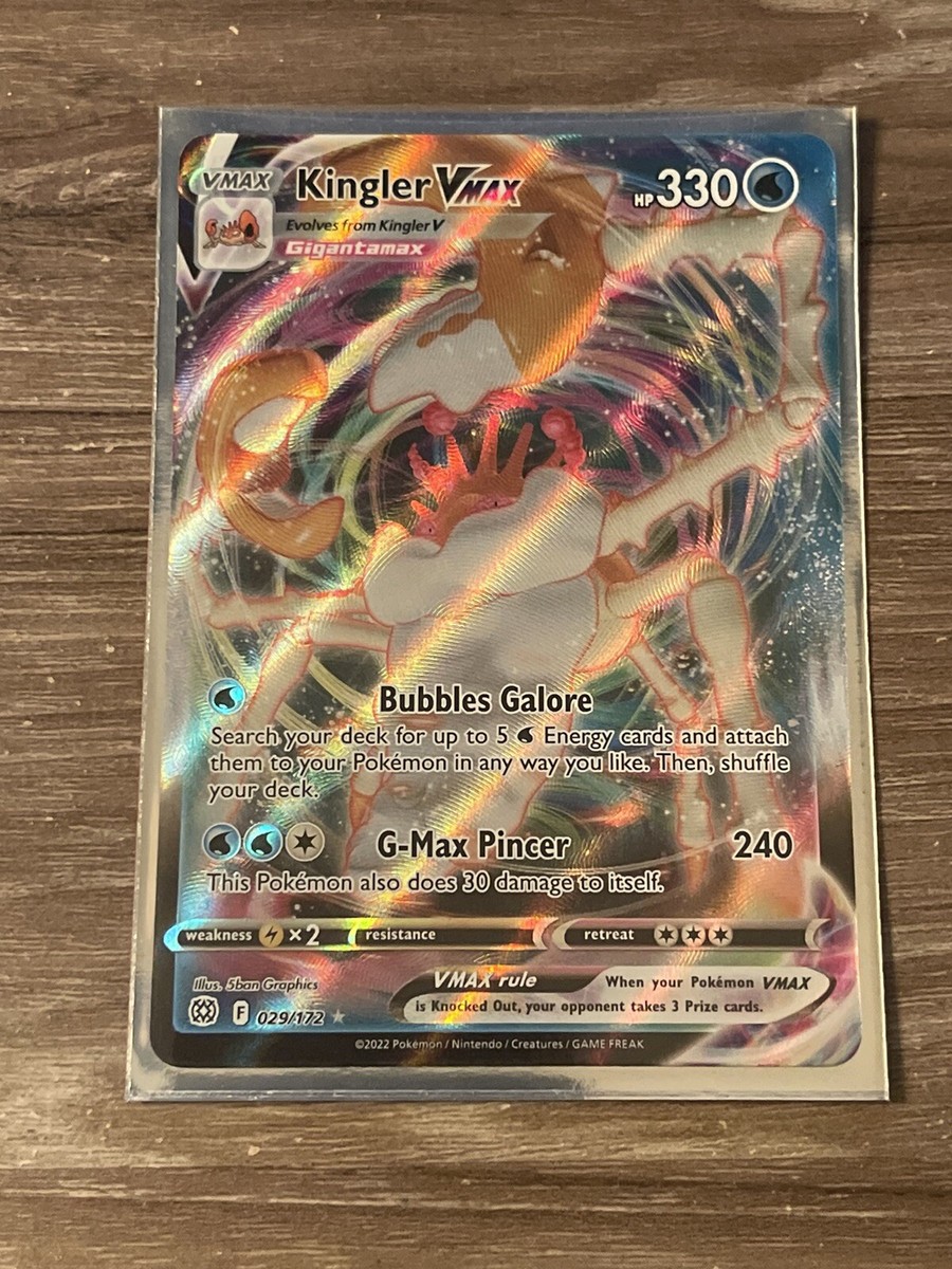 Pokémon TCG Kingler VMAX Brilliant Stars 029/172 Holo Ultra