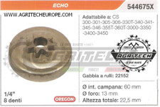 544675X OREGON PIGNONE CAMPANA FRIZIONE MOTOSEGA ECHO CS3450 1/4" 8 DENTI