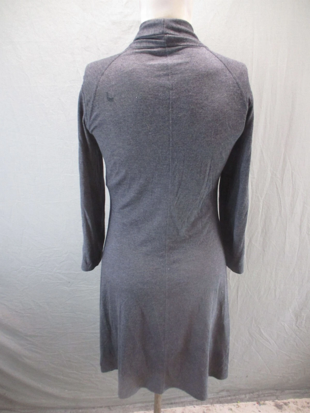 lole plunging long sleeve stretch pleated slim midi 