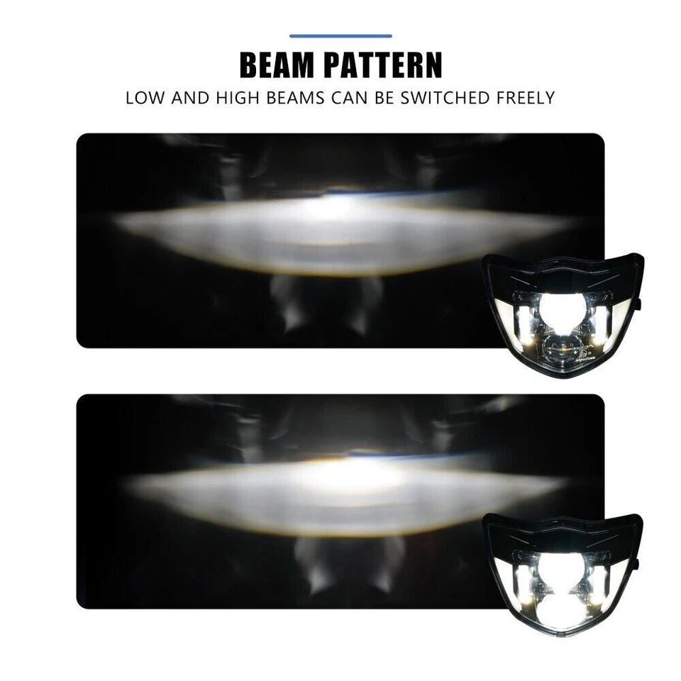 Conjunto de faros LED alto bajo para Yamaha WR450F WR250F 2013-2023 Plug and Play Foto 4 de 4