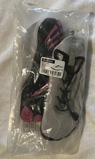 HIITAVE Women  s 8-8.5 Men  s 7 Aqua Socks; Quick Dry, Bungee Lace. Lt Gray/Purple