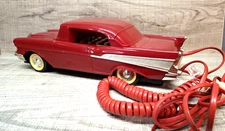 Vintage Corded Telemania 57 Chevy Touch Tone Home Telephone Car Phone FREE SHIP