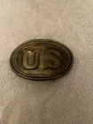 Antique reproduction, Civil War Union Soldier US Belt Buckle SOLIDBrass