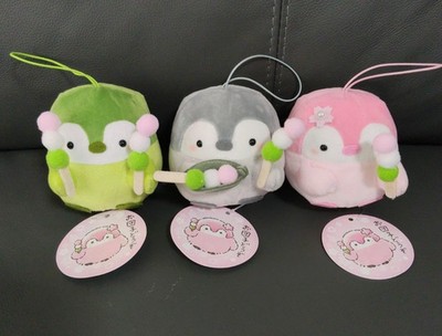 Koupen-chan Odango! Let s eat together Mascot Plush Doll 10cm Set of 3 Japan