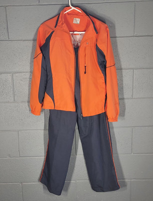 Danskin Now Workout Jacket & Pants Set - Orange & Gray - Size Small 4/6
