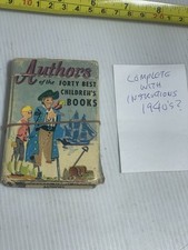 Vintage 1940s Russell Card Games Set, Authors Of The Forty Best Children's Books