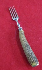 Vintage Stainless Steel Antler Handled Steak Fork 16.9cm