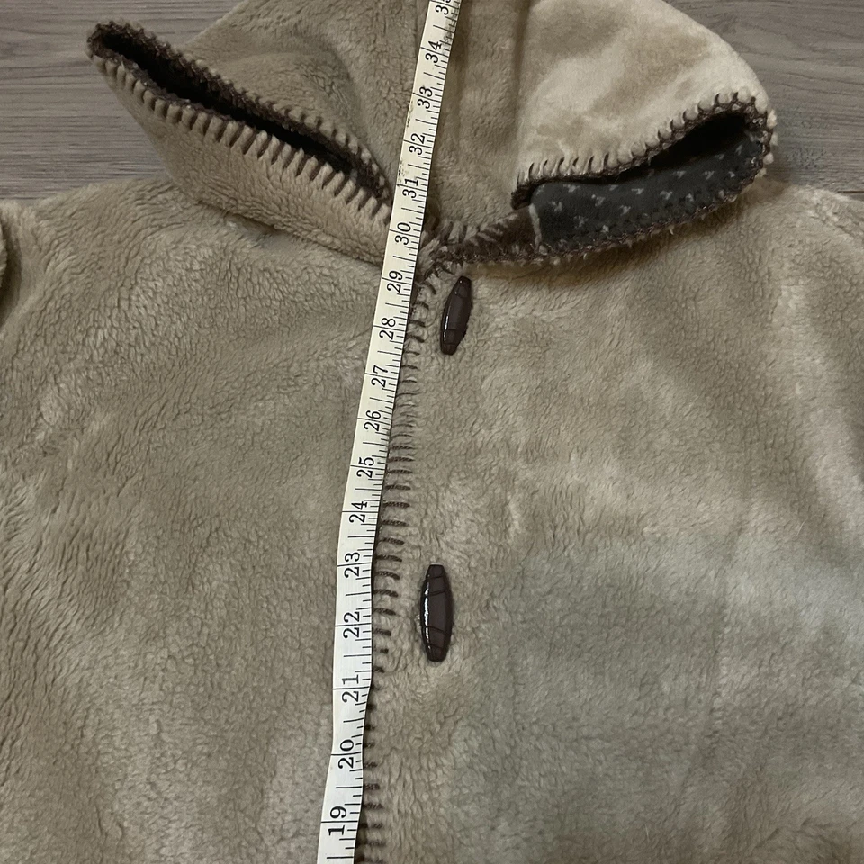 Chaqueta polar Denali abrigo con capucha para mujer reversible vida silvestre naturaleza peso pesado Foto 4 de 4