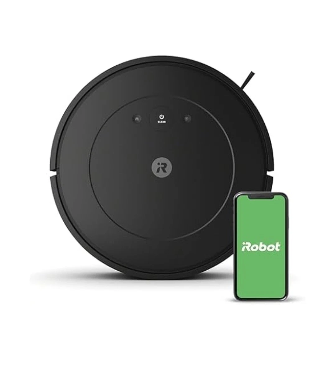 iRobot Robotic Vacuum Cleaner Black Bagless Cordless App Control Multi Surface