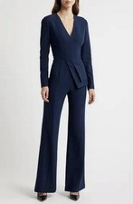 Black Halo Pacific Blue Sinclair Jumpsuit Size 12 460