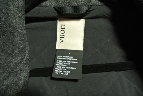 NEW, Vuori Soho Melton Trench in Black Heather Size S #MD081 - Picture 5 of 10