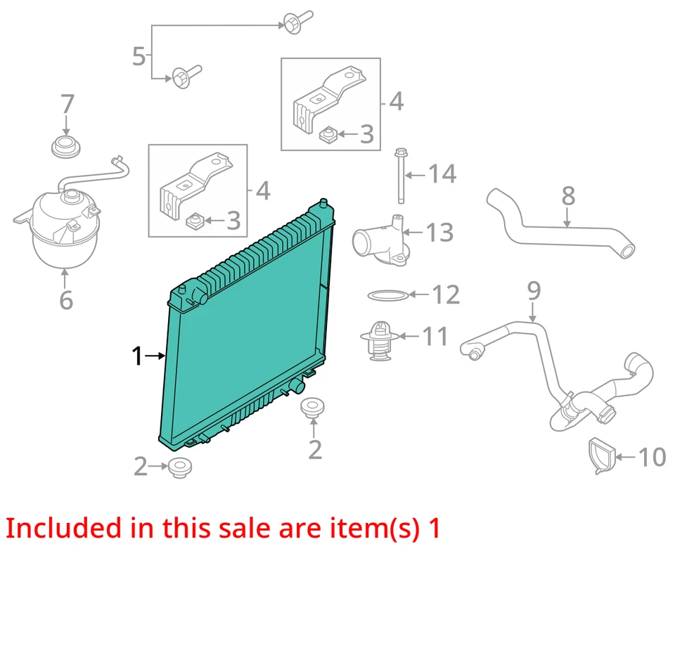 Radiator 8-280 Fits 00-14 FORD E150 VAN 6858905 - Image 3 of 4