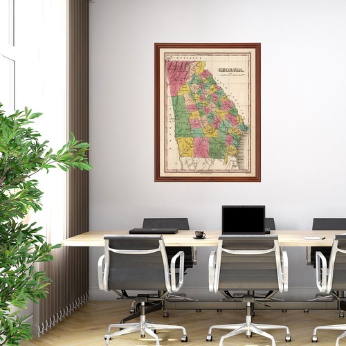 Mapa antiguo de Georgia 1824 - Arte vintage de Georgia - Imagen 5 de 29