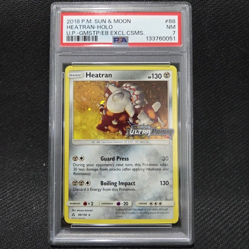 2018 Pokemon: HEATRAN 88/156 - [Cosmos Promo GameStop] [Ultra Prism] NM - PSA 7