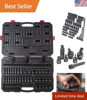 80 Piece 3/8 in. Drive Master Impact Socket Set, Universal, Star, External St...