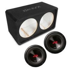 NVX NE122S Dual 12" Sealed 3/4" MDF Subwoofer Enclosure w/12" Car Subwoofer