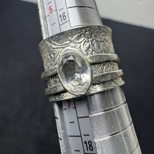 Spinner Ring, 925 Sterling Silver, Crystal Meditation Spinner Ring Anxiety Sz 6