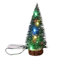 LED Mini Artificial Christmas Tree Snow Frost Xmas Tabletop Decor 4 Sizes