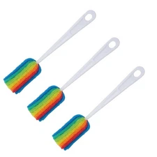 3PCS Cleaning Brush Bottle Scrubbers Sponge Cleaner for Coffee Glasses Washing e