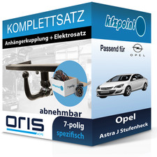 Für Opel Astra J Stufenheck 06.12- ORIS Anhängerkupplung abnehmbar + 7polig neu